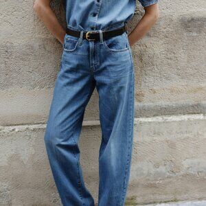 FRAME Low Slung Barrel Jeans Size 28 Caramia